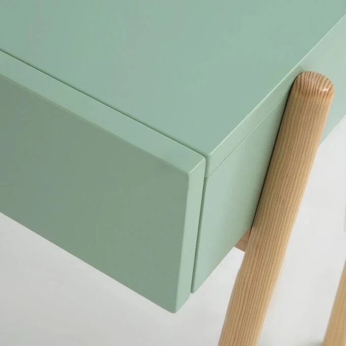 Children's table reference shown with the two drawers pulled out to reveal storage compartments inside