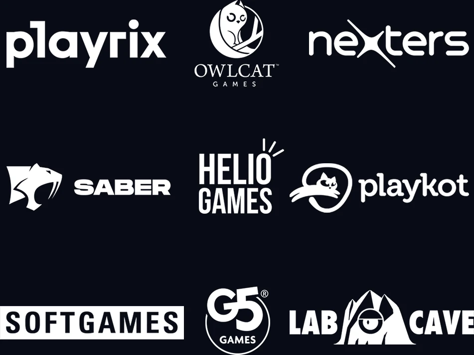 Our clients - game studios partnered with Sunstrike