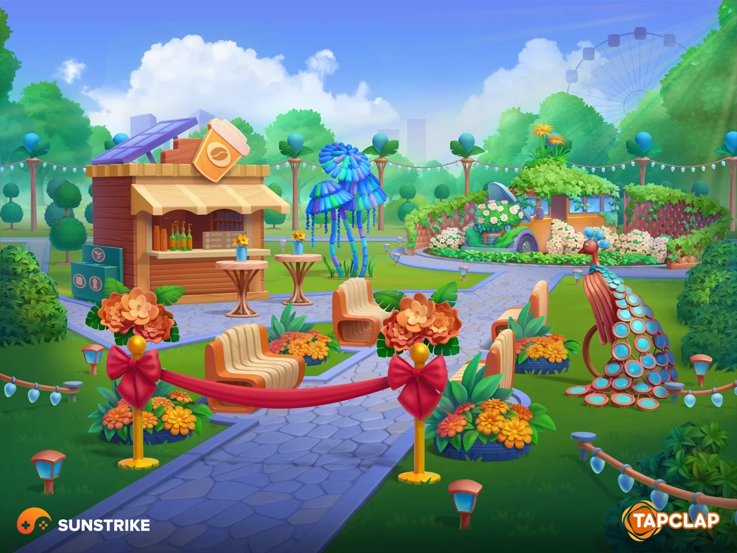 2D game backgrounds for merge games - Tapclap: DesignVille