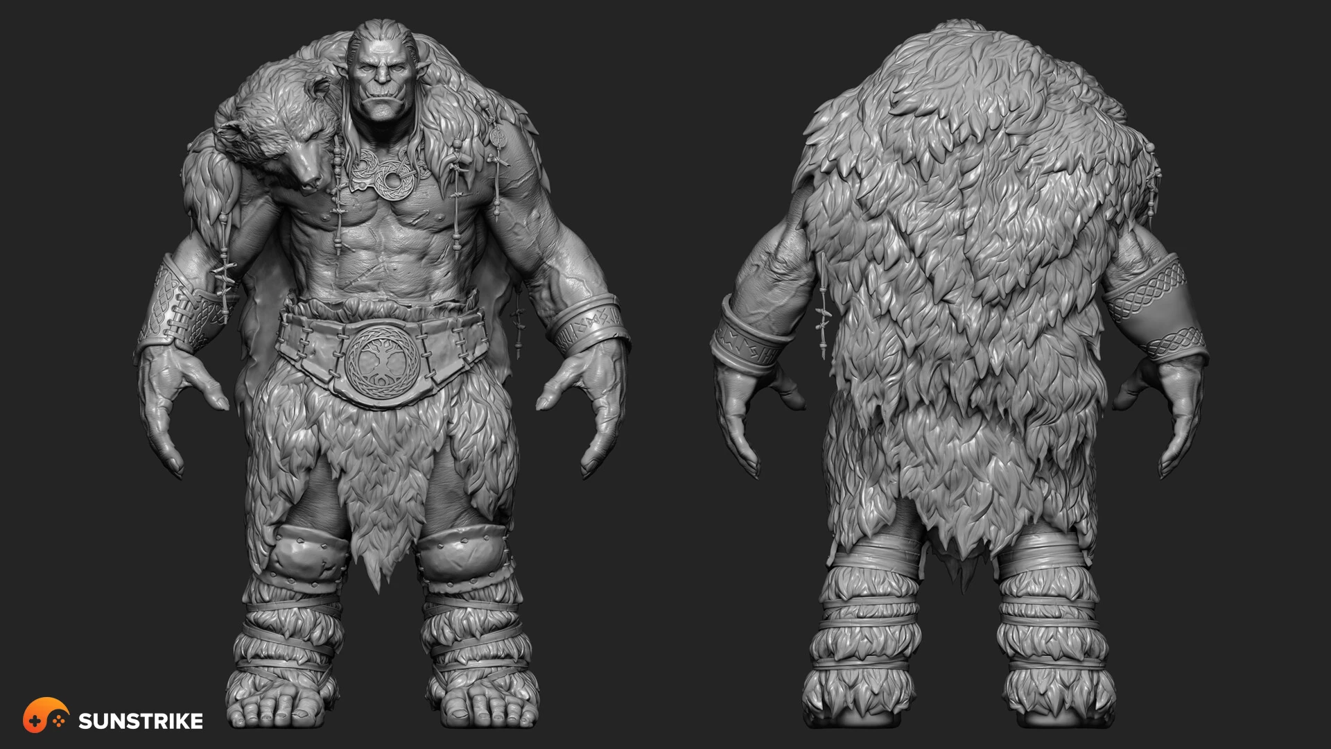 Realistic character design for Orc Warrior