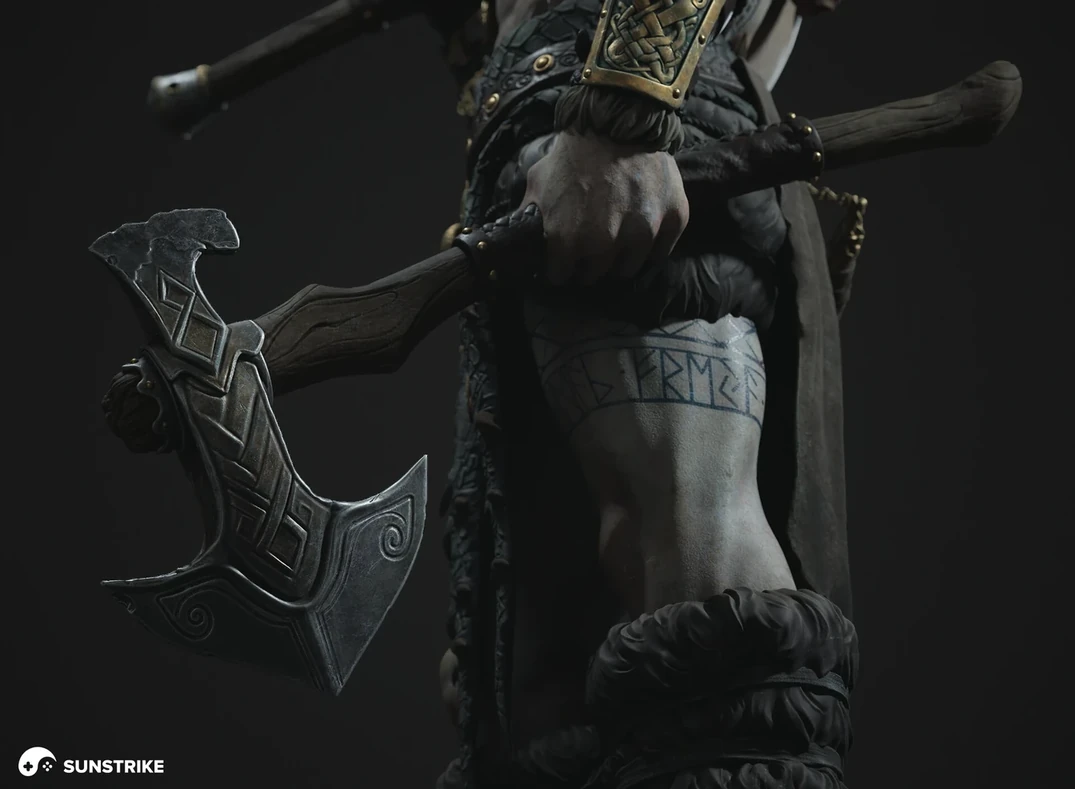 Character render for Celtic Warrior