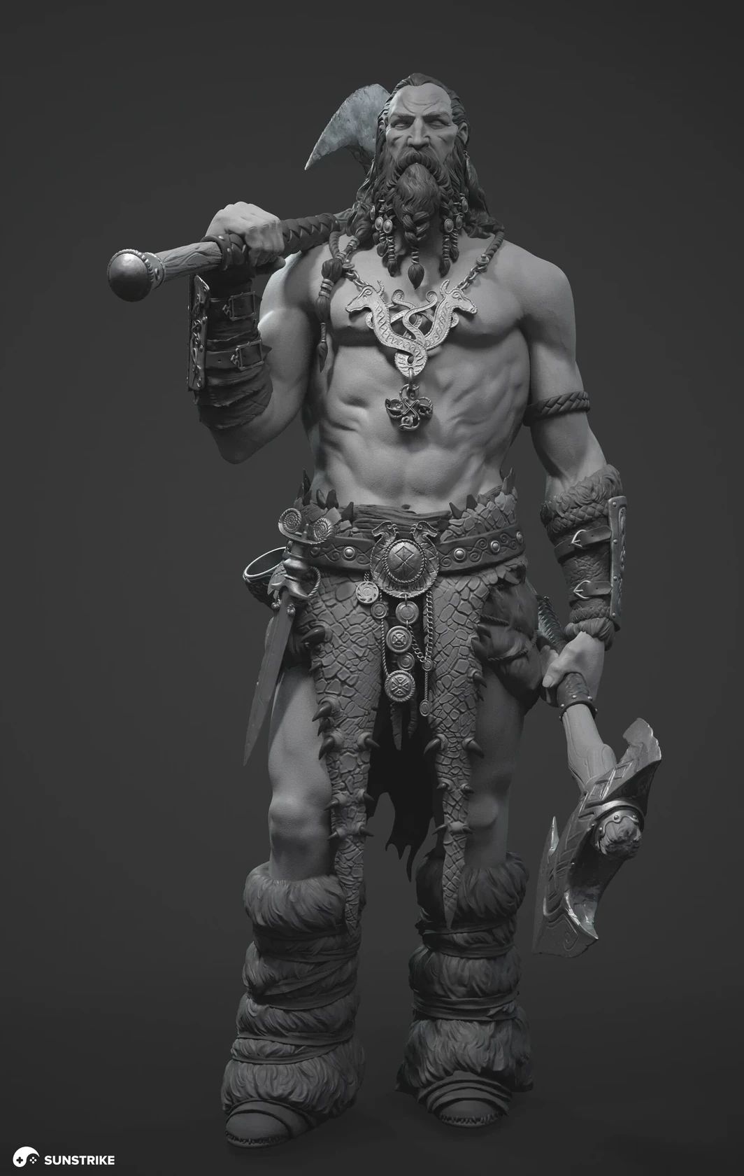 Character render for Celtic Warrior
