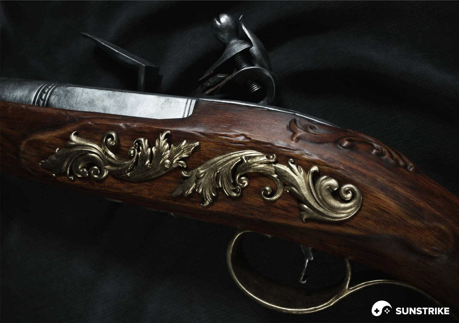 Realistic prop render for Victorian pistol