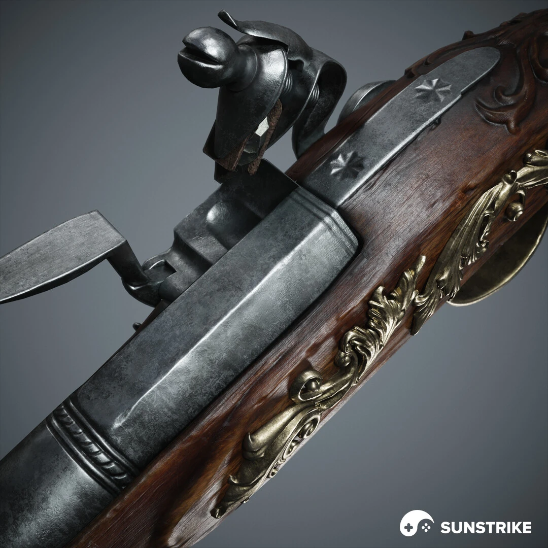 3D prop model for Victorian pistol