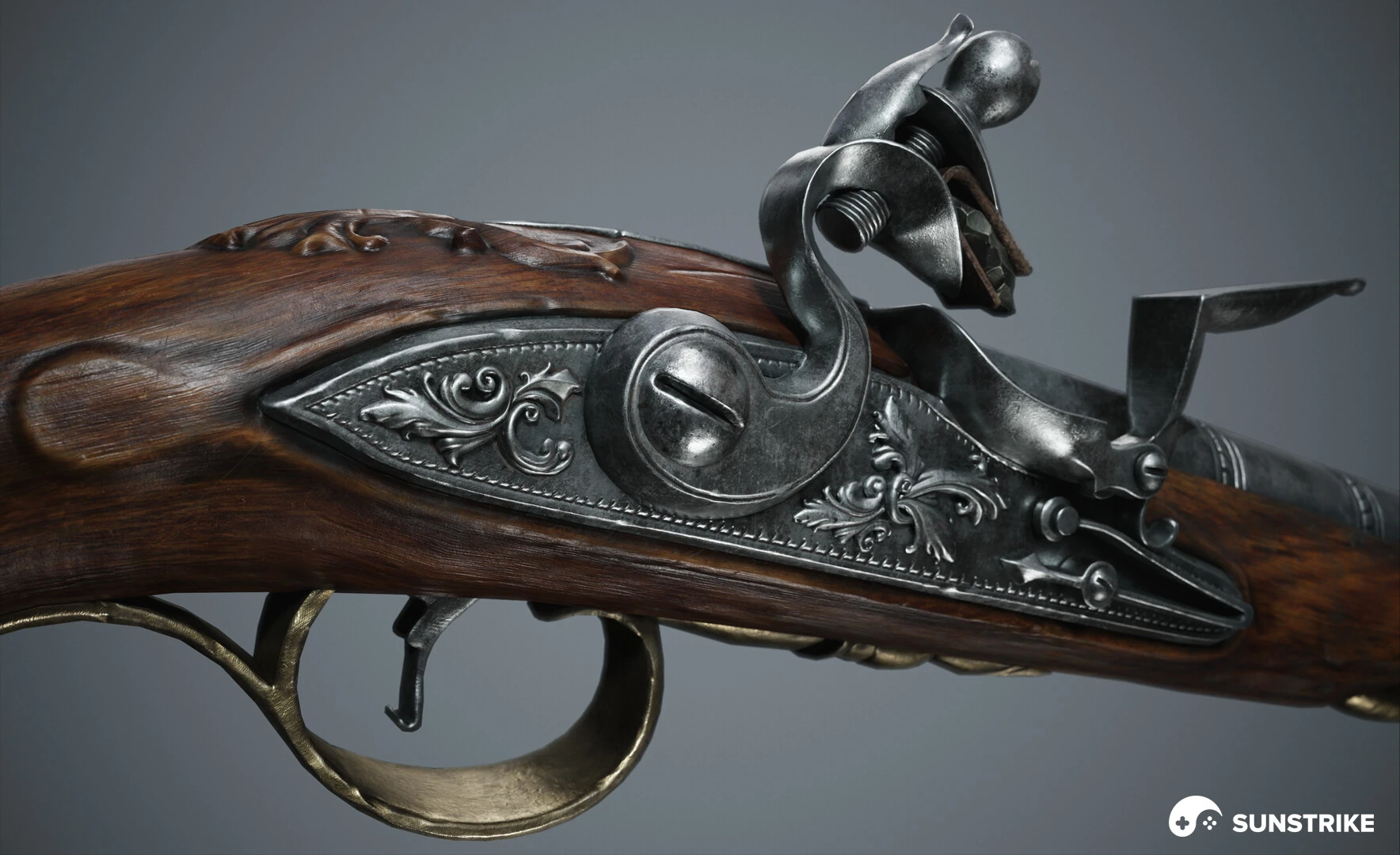 Realistic prop render for Victorian pistol