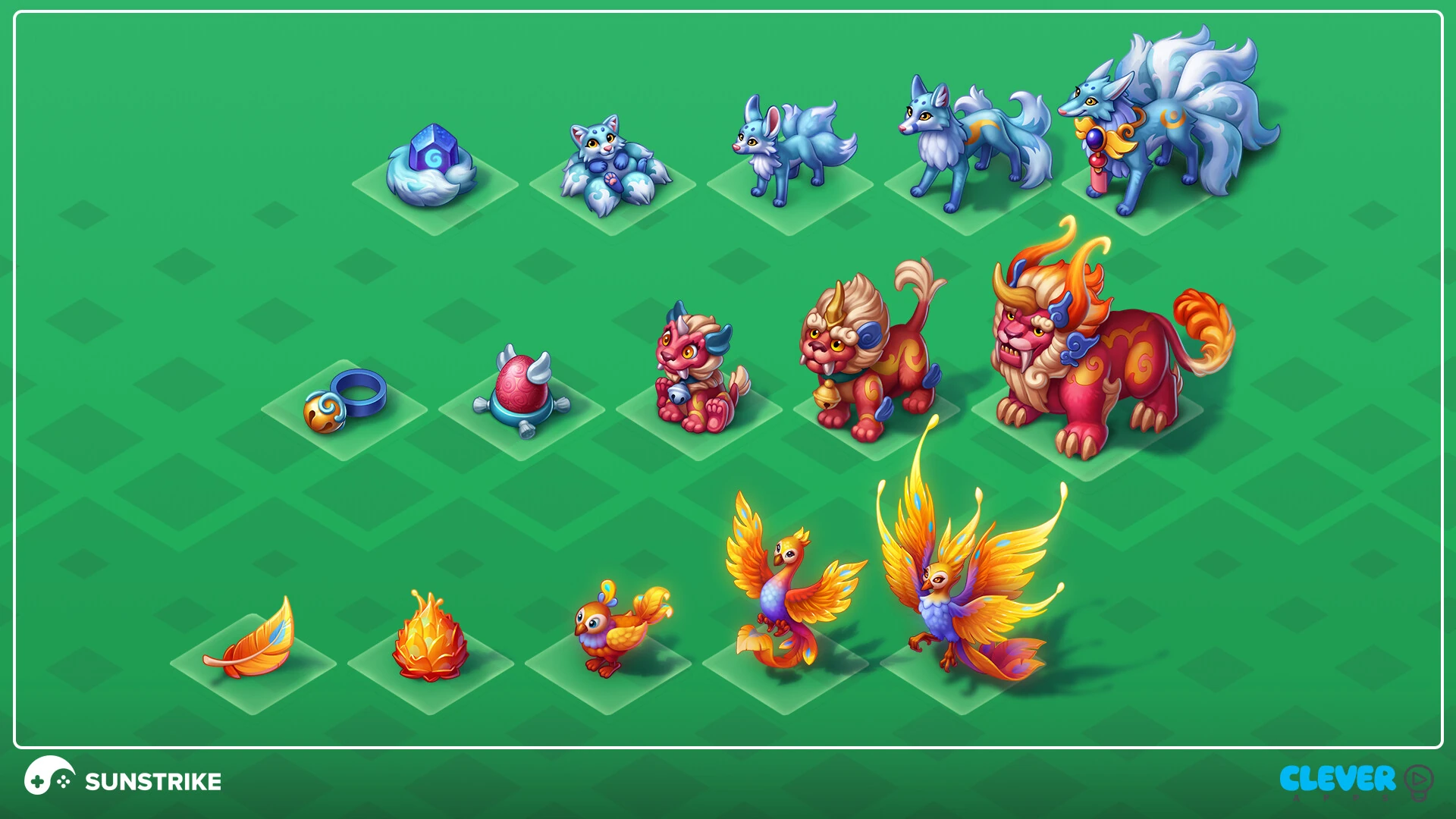 Isometric scene from Cleverapps: Dragonia