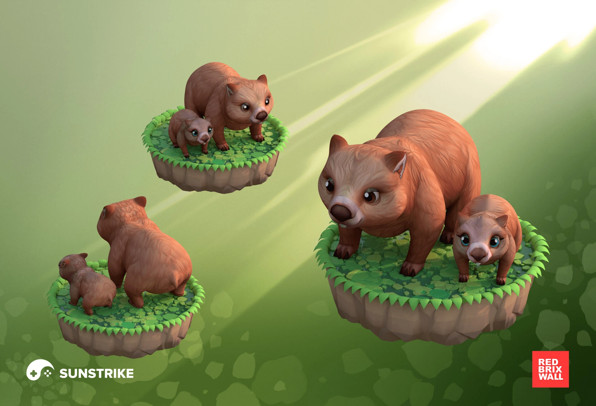 Isometric scene from Red Brix Wall: Park Town