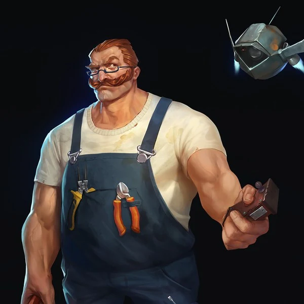 Mechanic character - 2D game character concept art