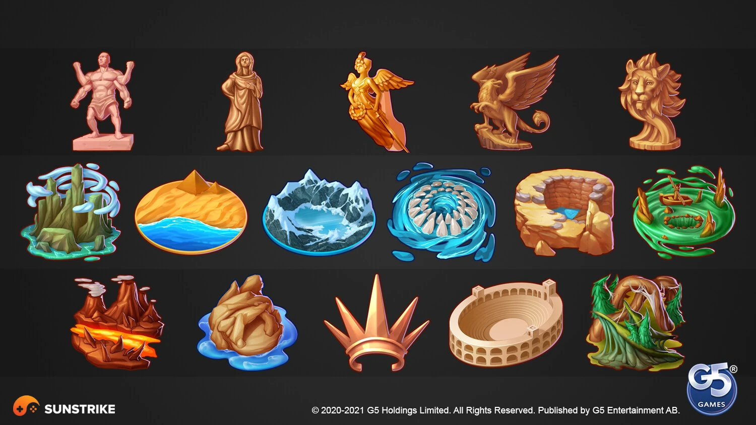 In-game UI screen from G5 Games: Jewels of Rome