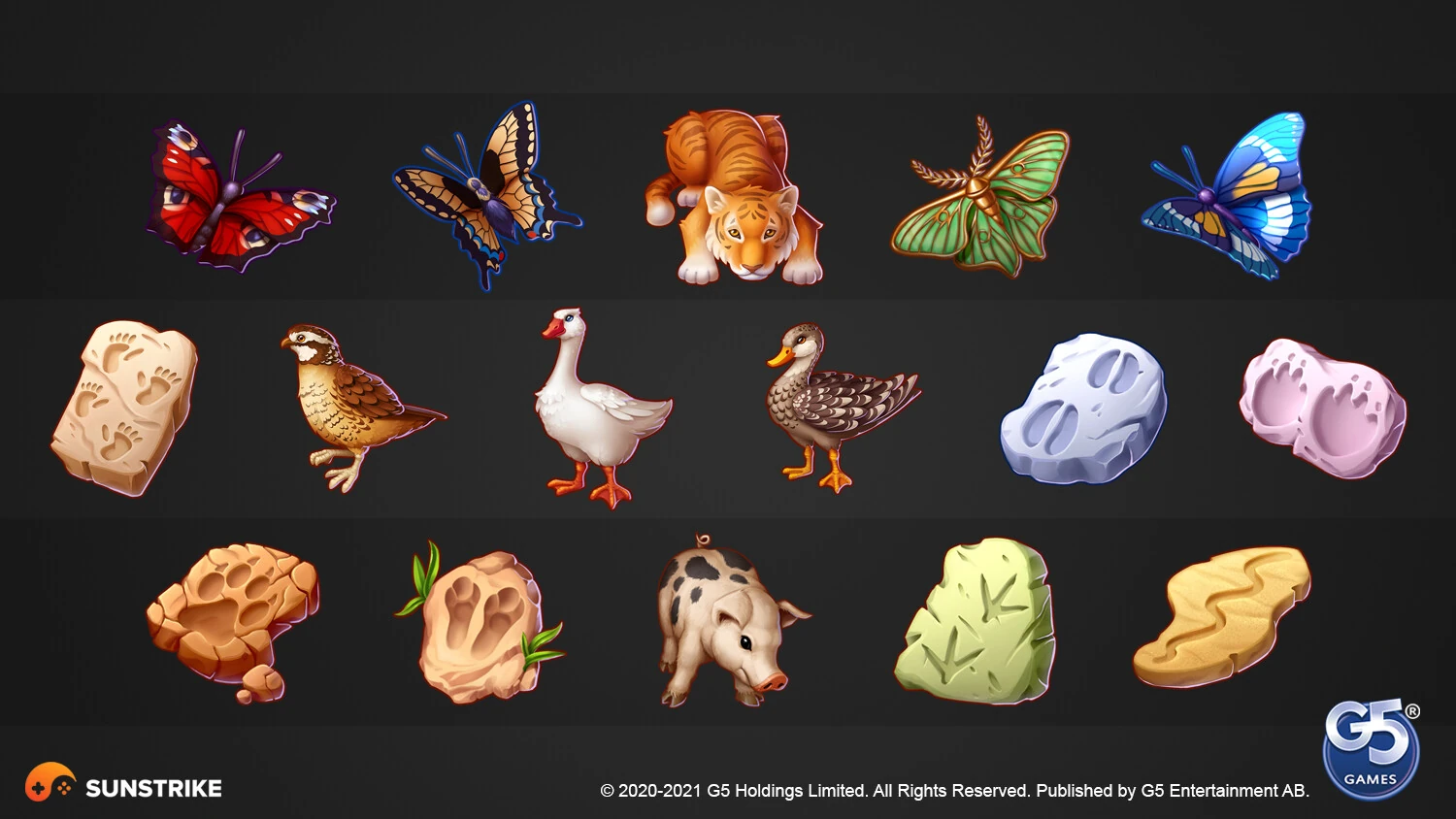 Casual UI artwork for G5 Games: Jewels of Rome