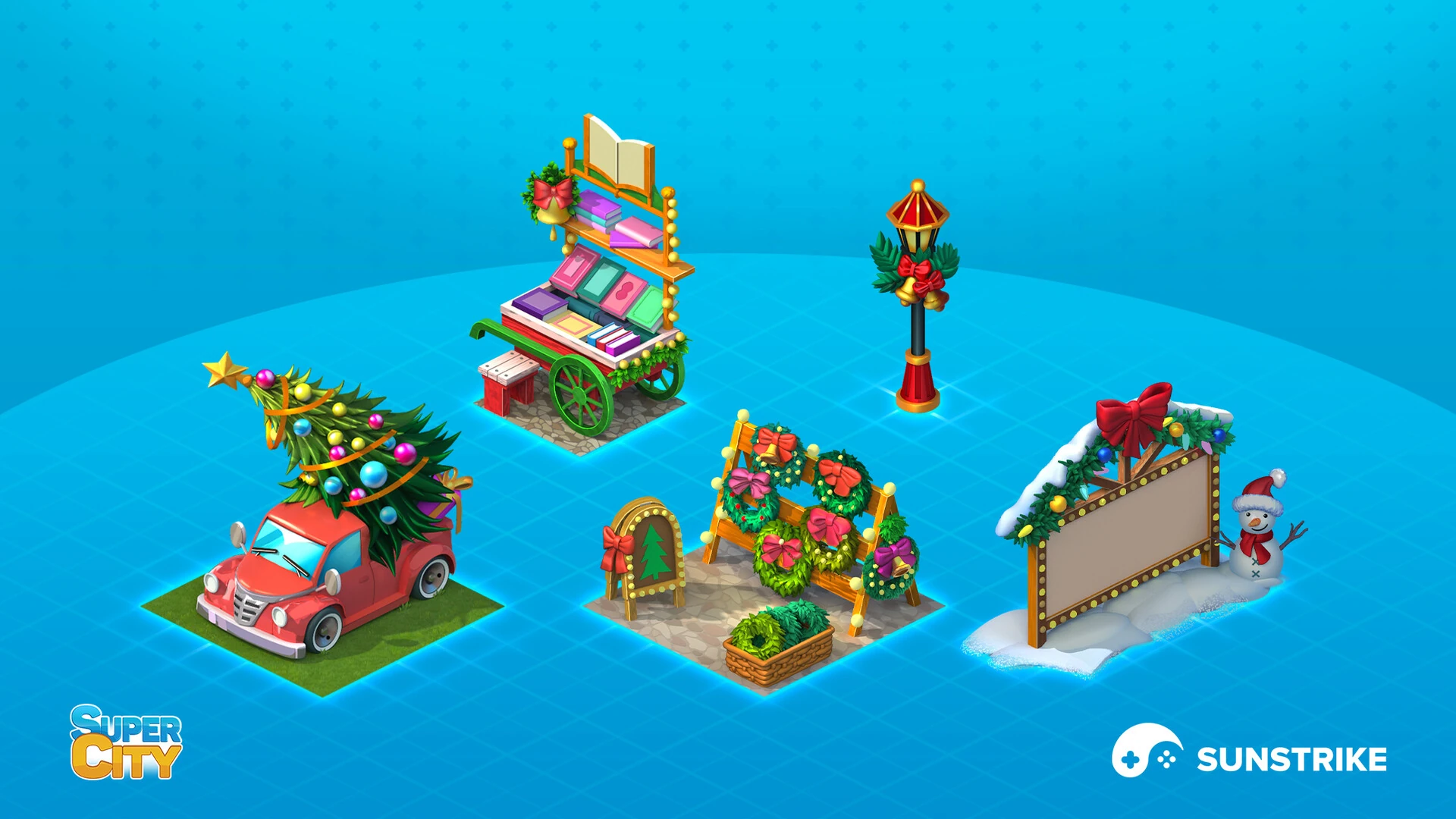 Isometric environment art for PlayKot: SuperCity