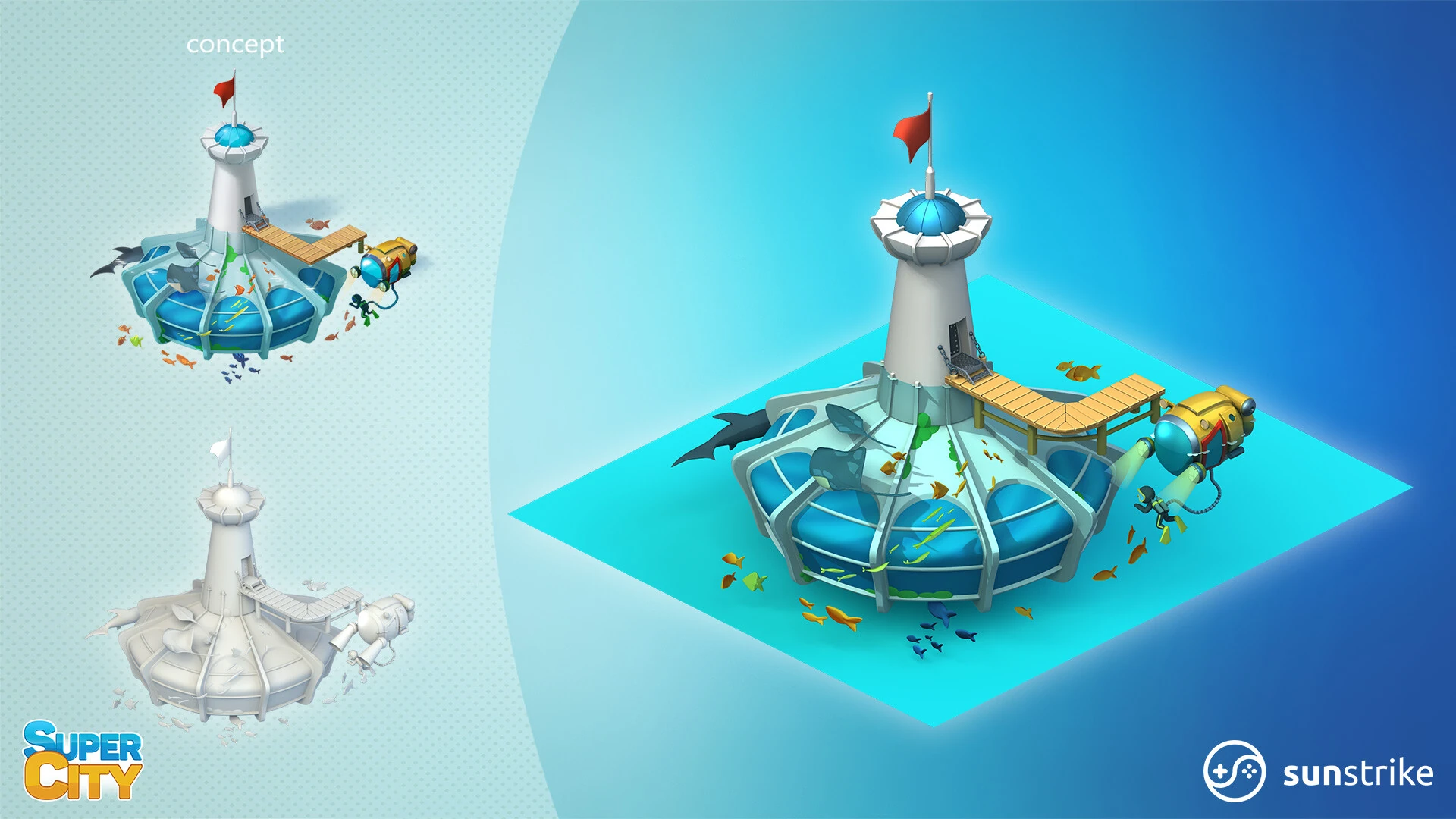Isometric environment frame from PlayKot: SuperCity