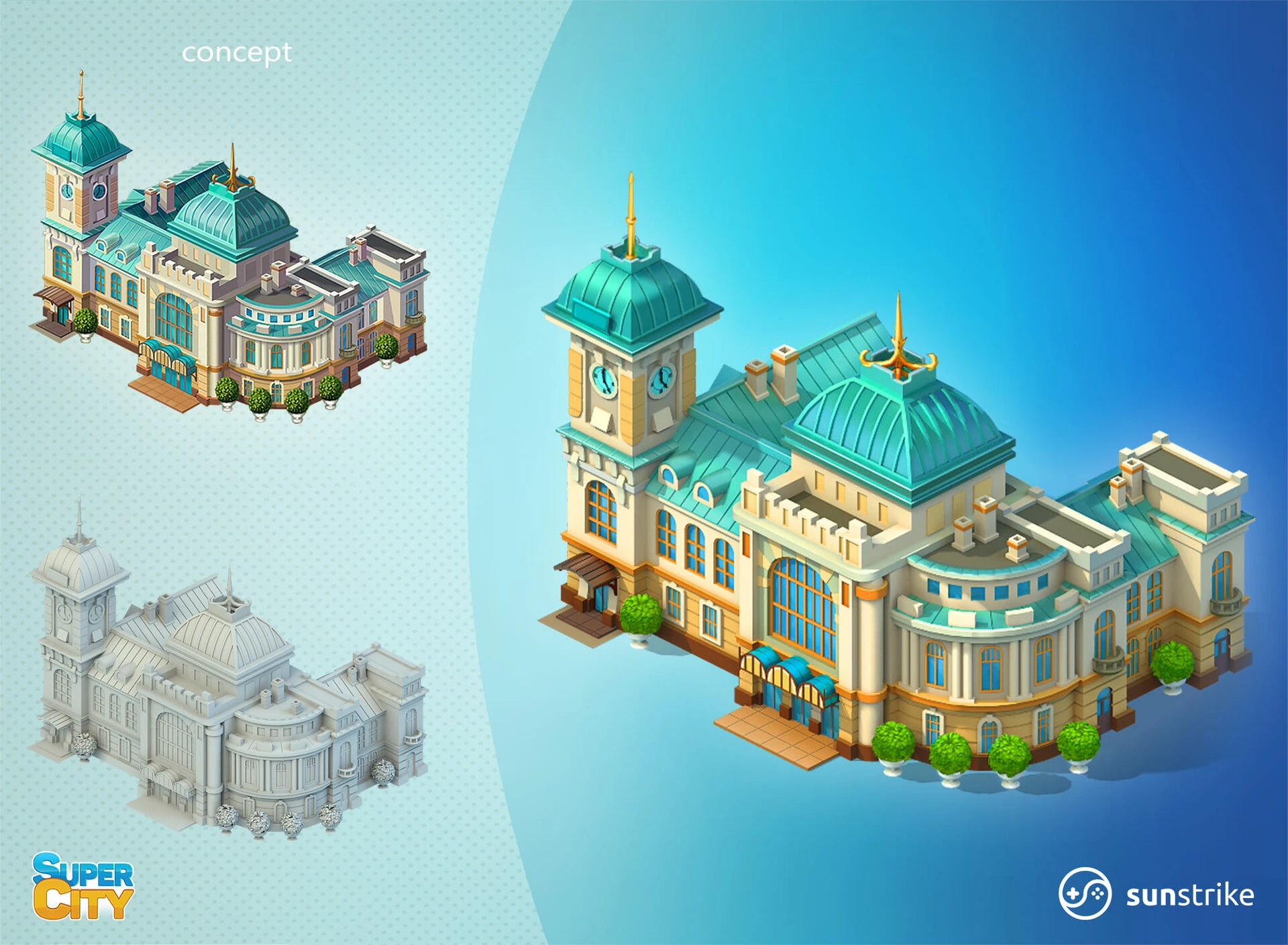 Isometric environment frame from PlayKot: SuperCity