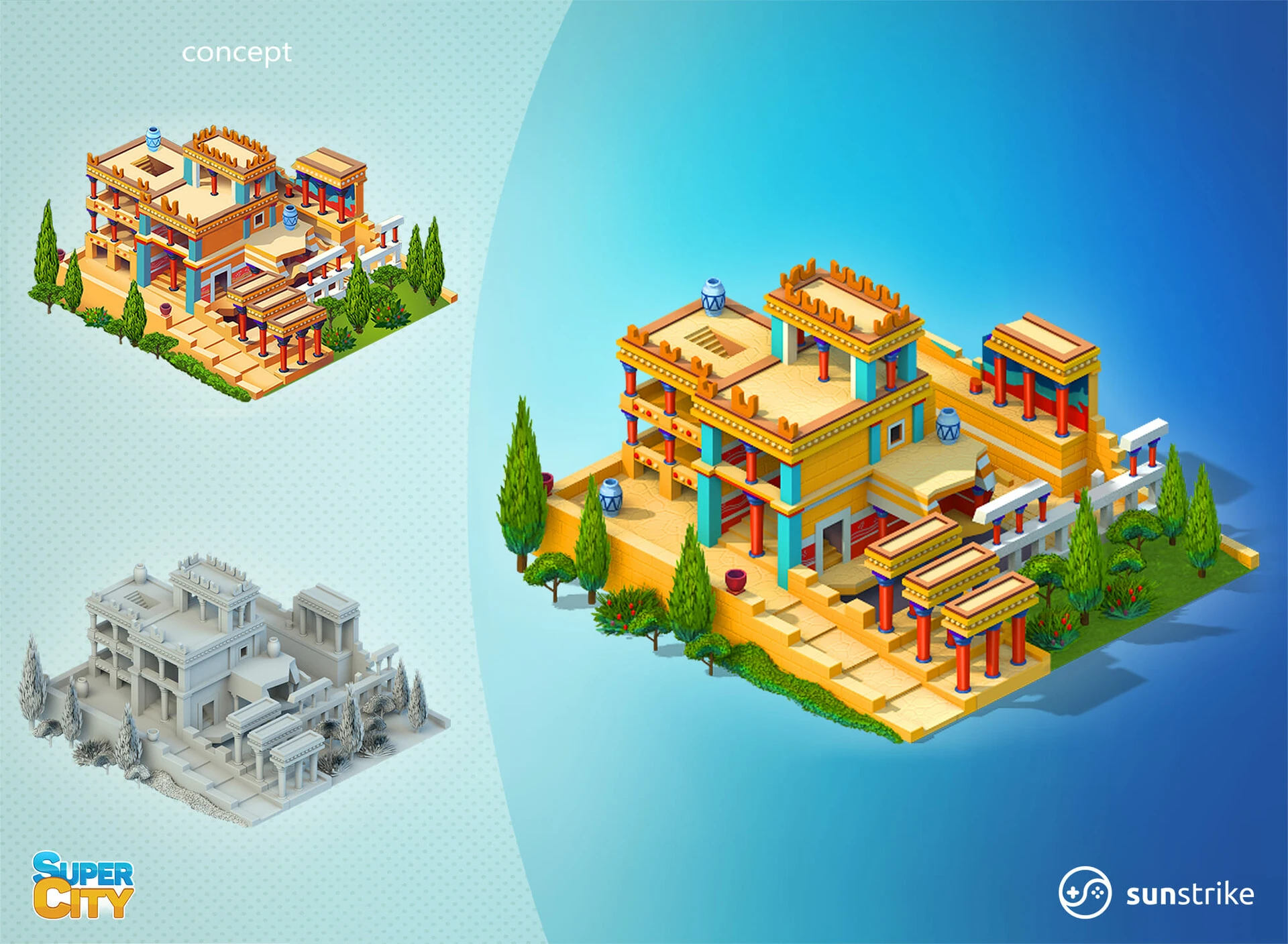 Isometric scene from PlayKot: SuperCity