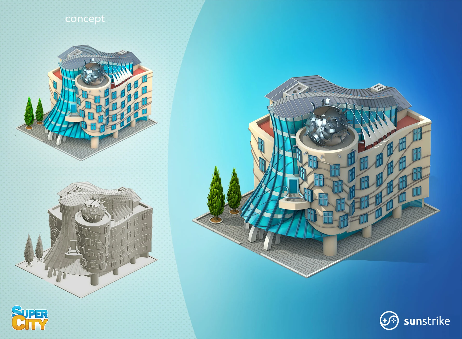 Isometric environment frame from PlayKot: SuperCity
