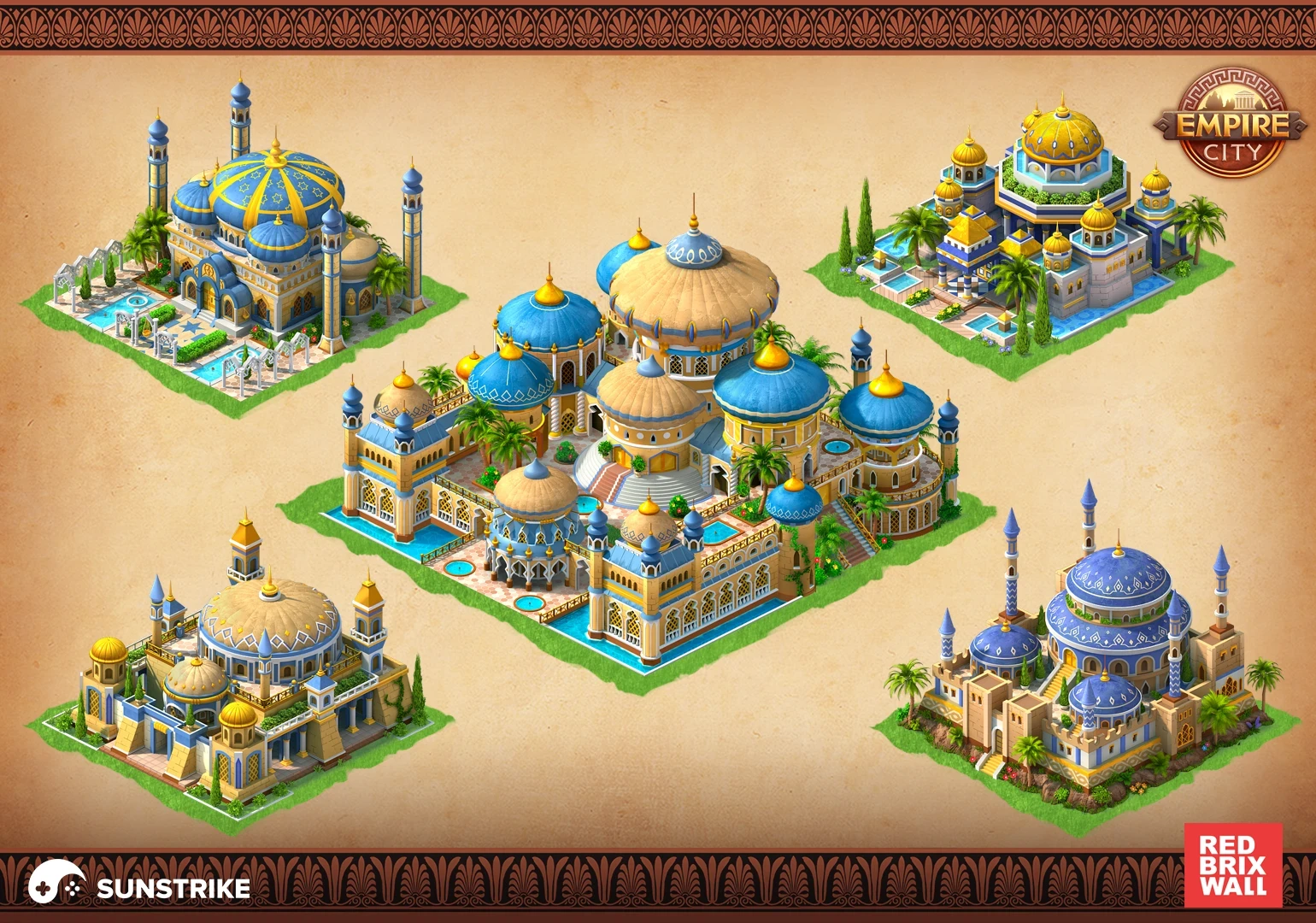 Isometric scene from Red Brix Wall: Empire City
