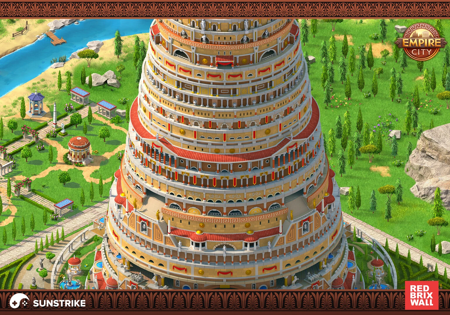 Isometric location design for Red Brix Wall: Empire City
