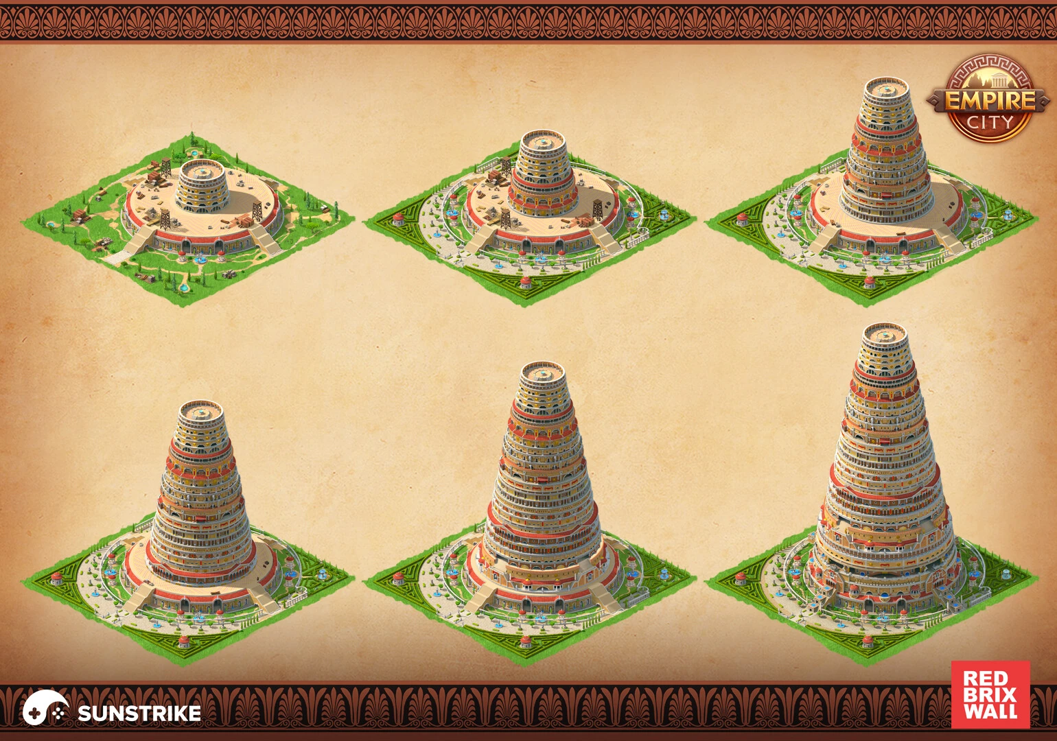 Isometric scene from Red Brix Wall: Empire City