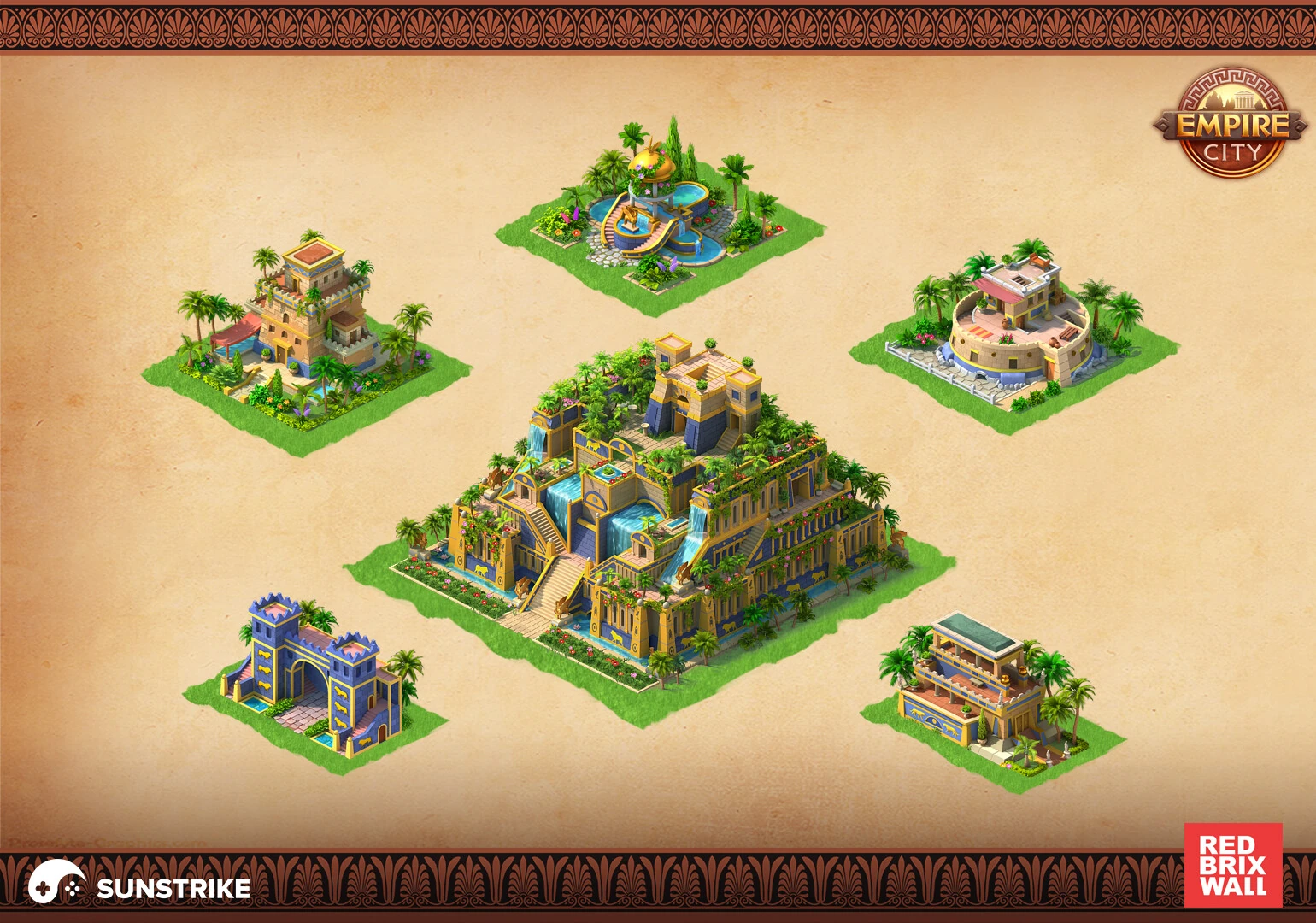 Isometric location design for Red Brix Wall: Empire City