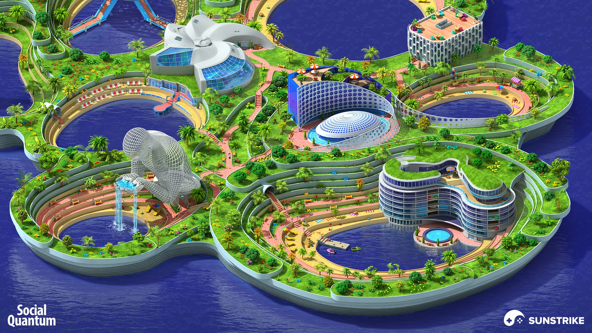 Isometric environment frame from Social Quantum: Megapolis