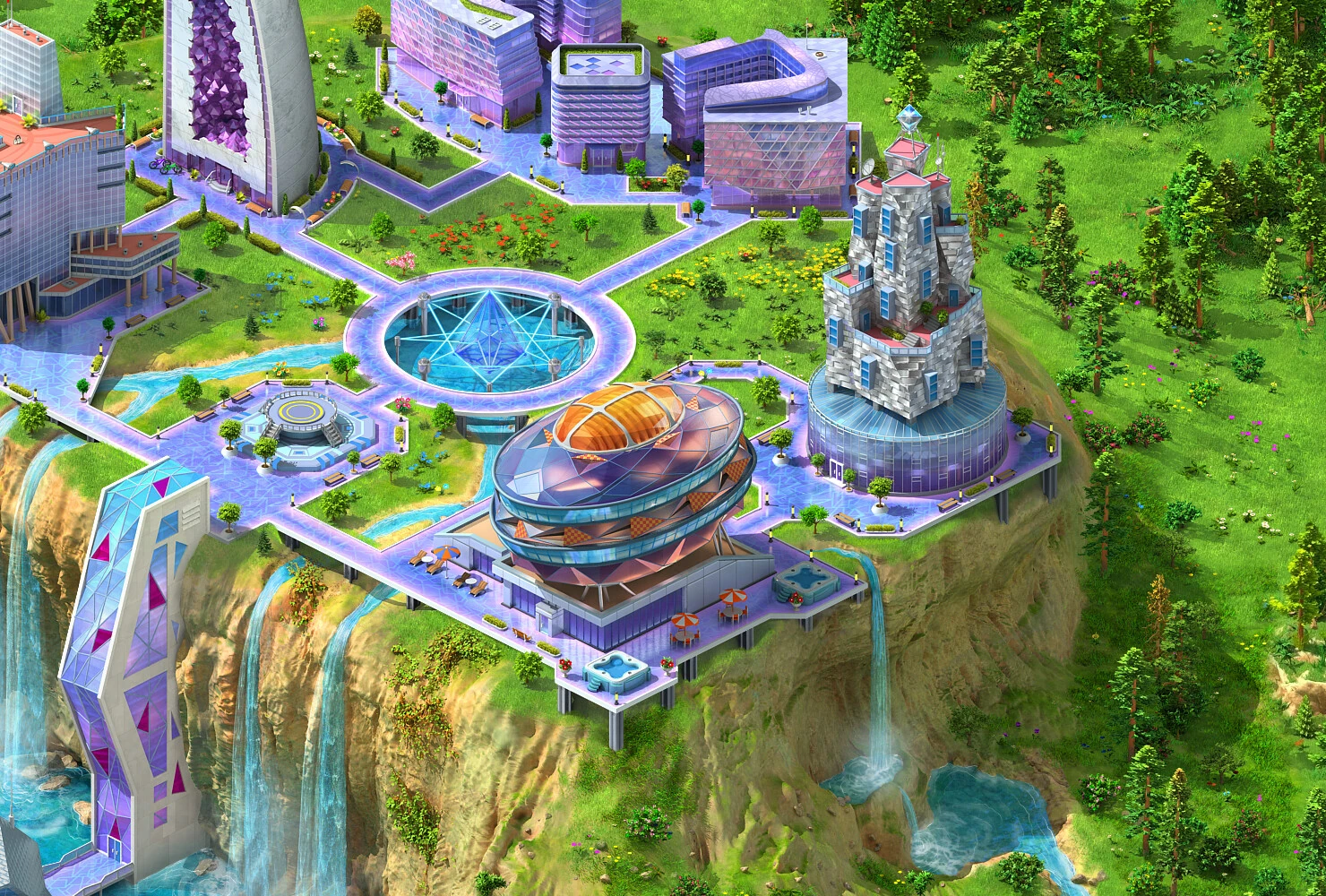 Isometric environment frame from Social Quantum: Megapolis