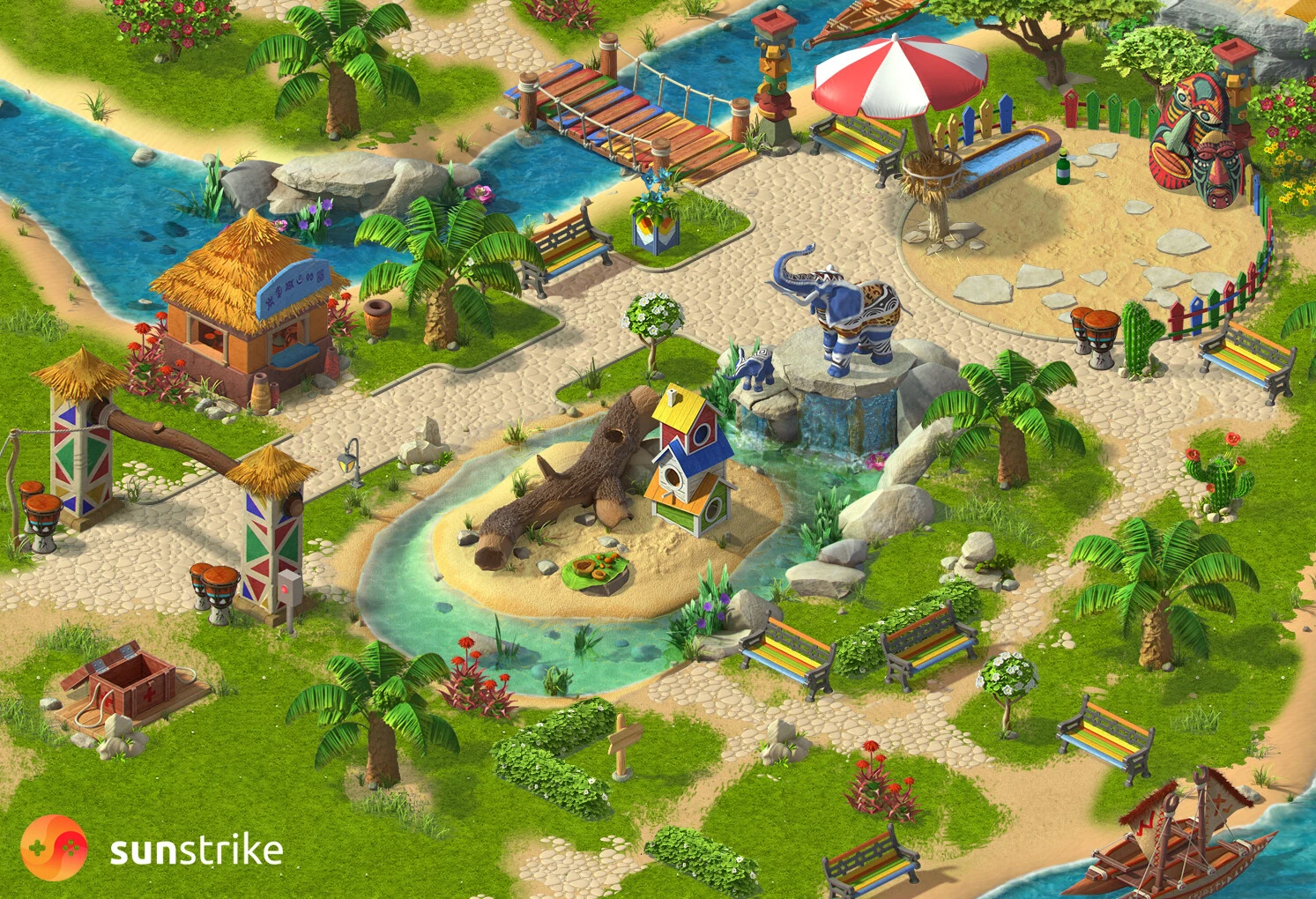 Isometric location design for Red Brix Wall: Park Town