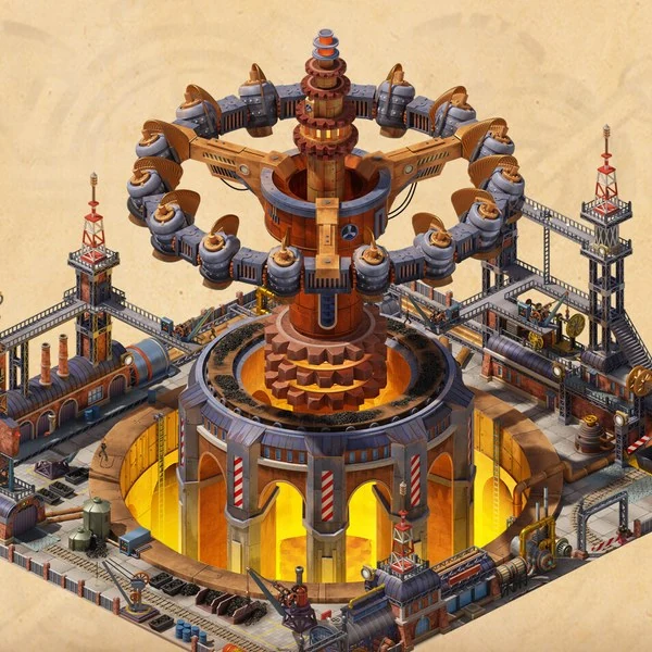 Red Brix Wall: Steam City