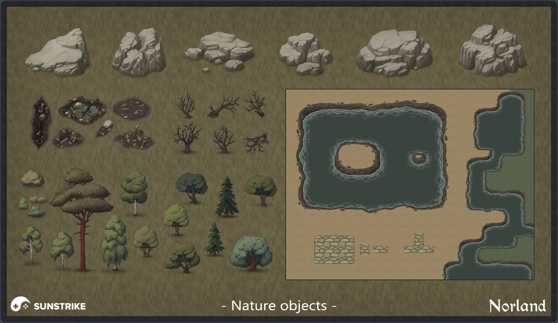 Isometric game level for Long Jaunt Studio: Norland