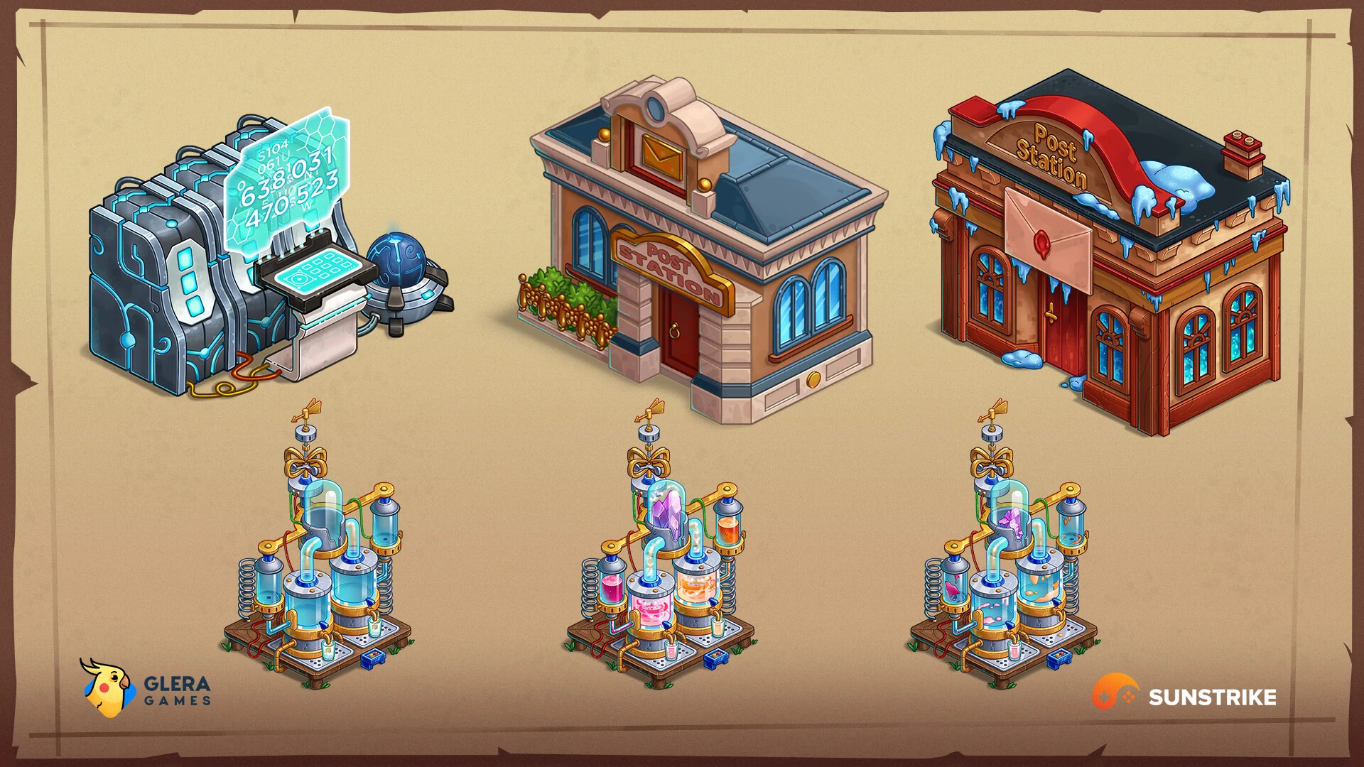 Isometric environment art for Glera Games: Treasure Quest
