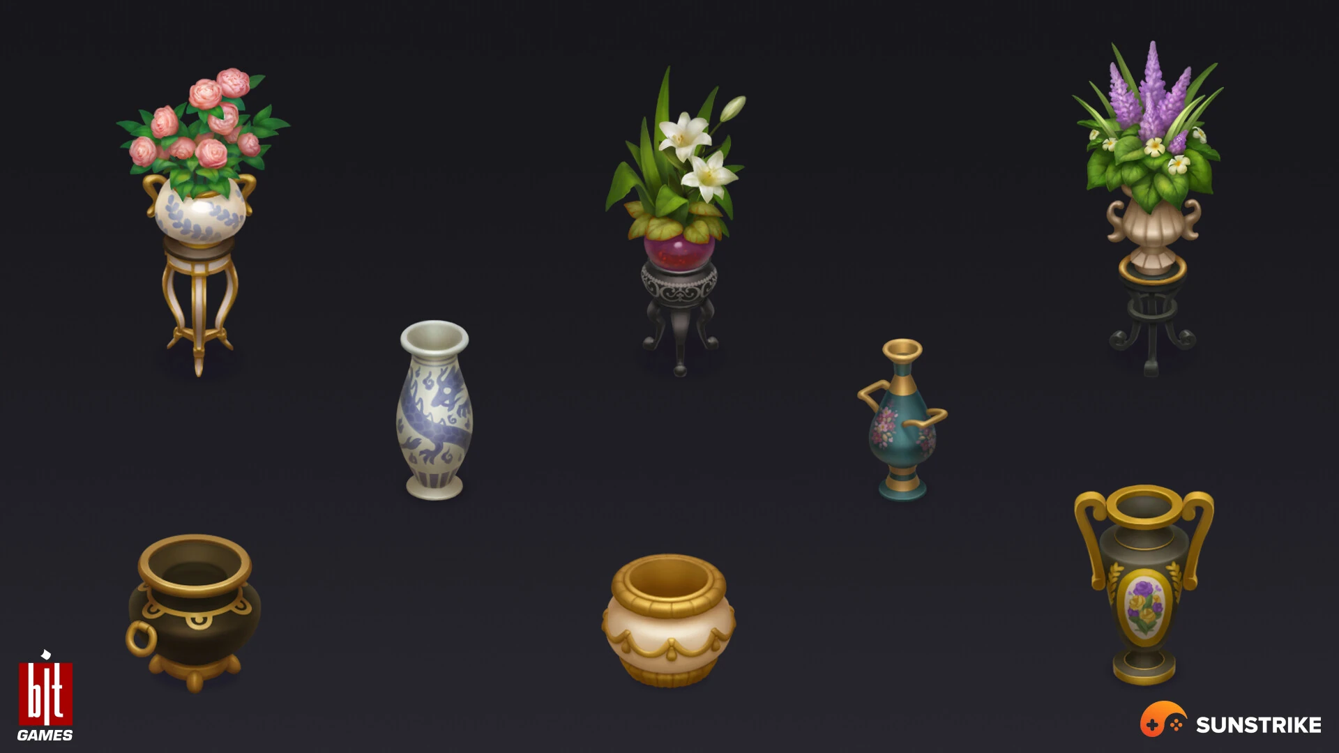 Isometric location design for BIT.GAMES: Storyngton Hall