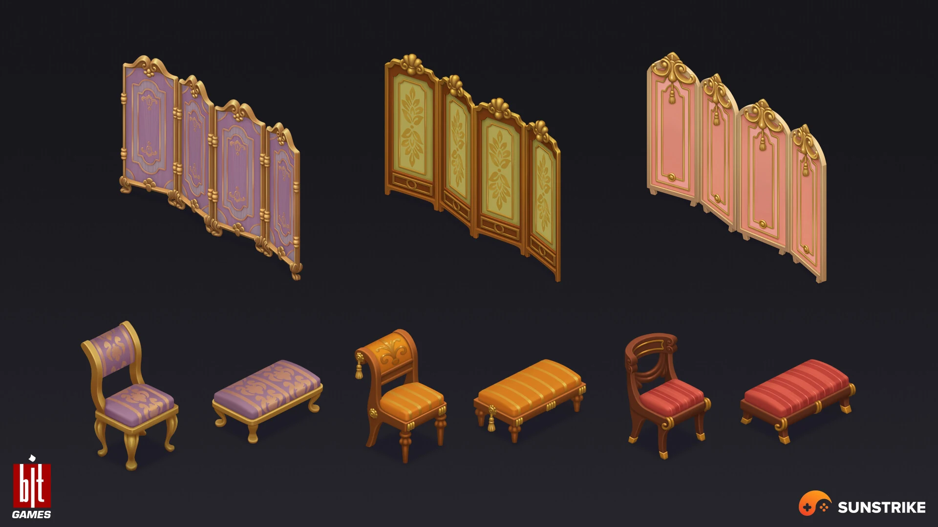 Isometric location design for BIT.GAMES: Storyngton Hall