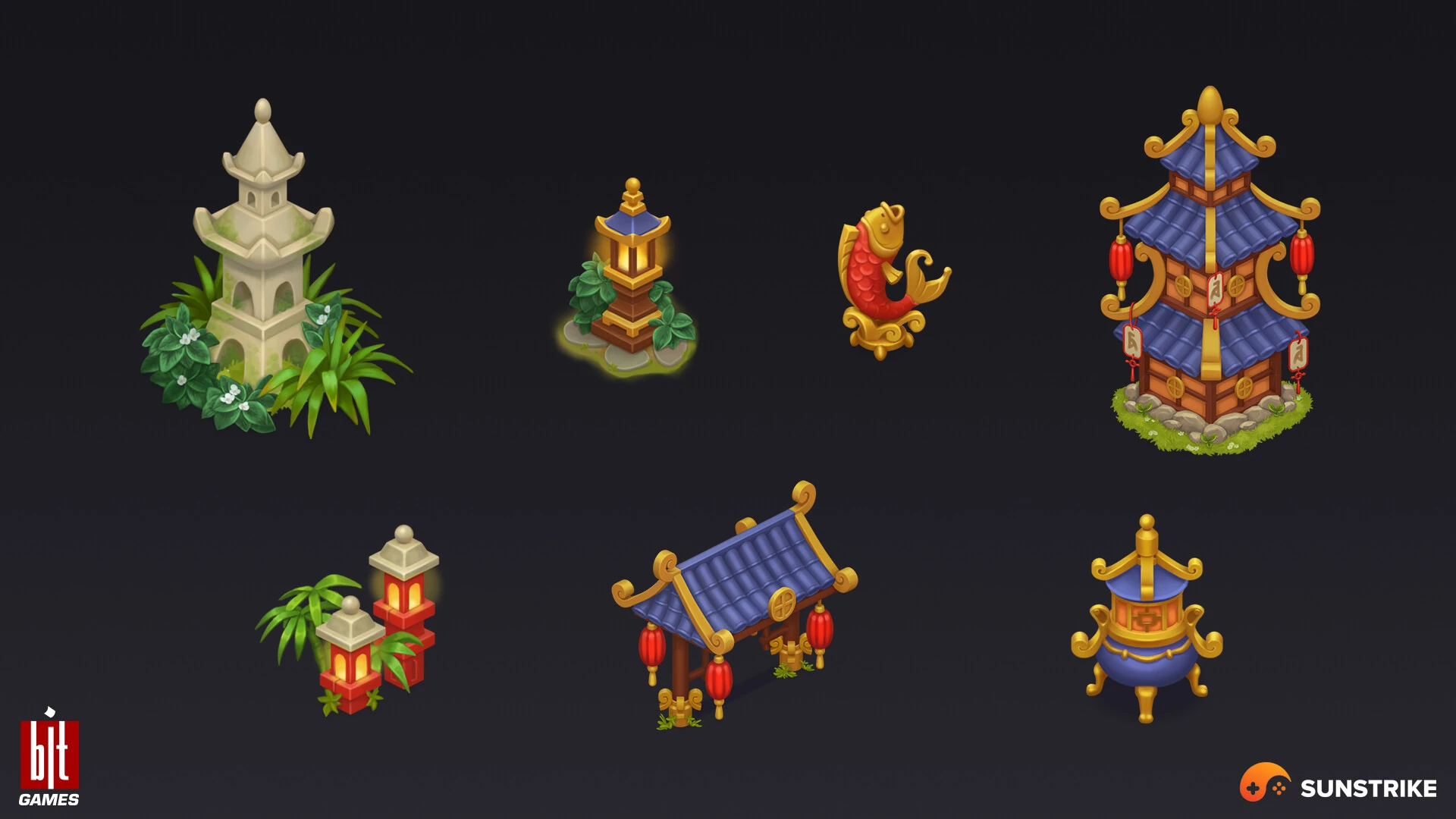 Isometric environment art for BIT.GAMES: Storyngton Hall