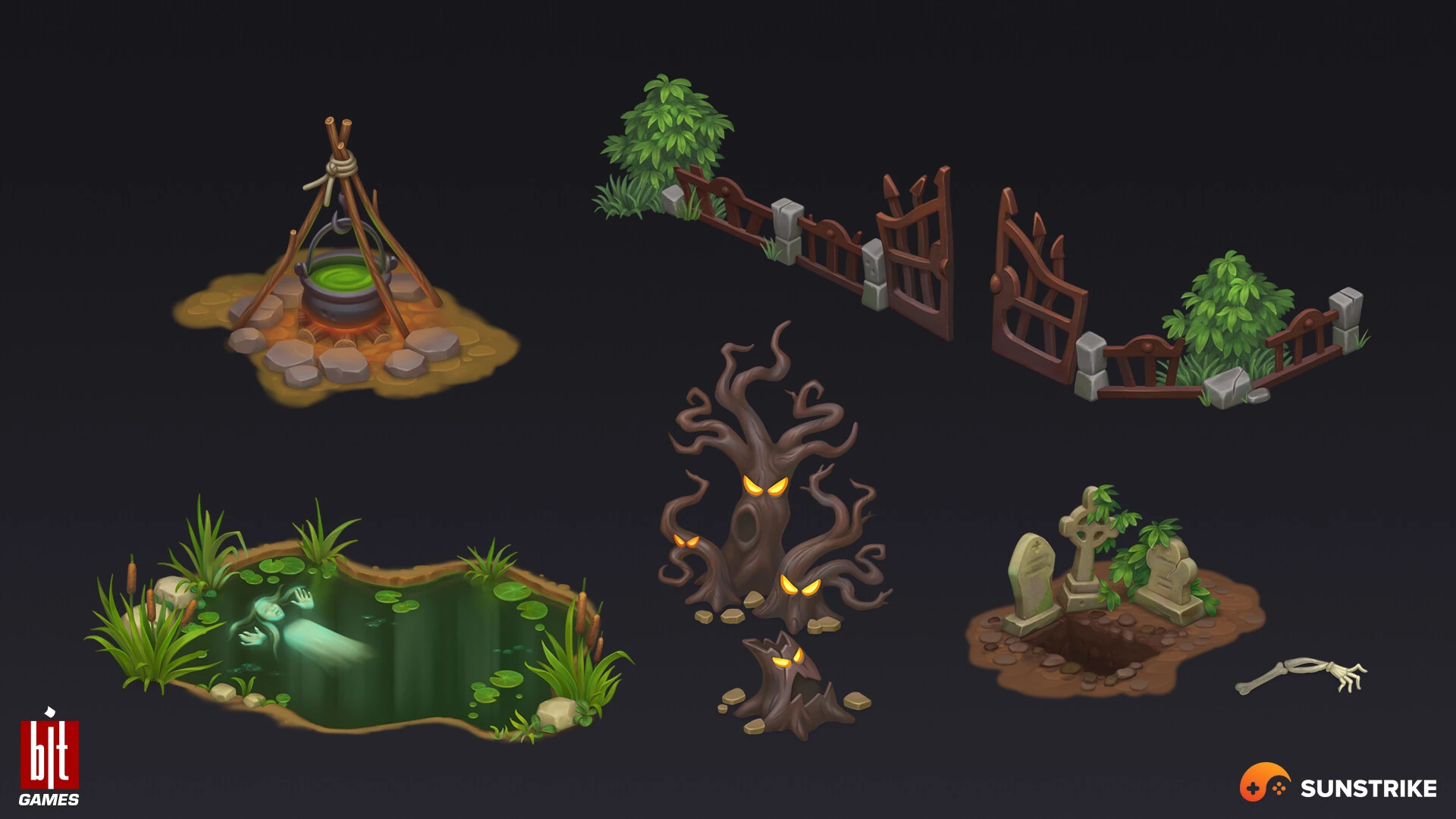 Isometric scene from BIT.GAMES: Storyngton Hall