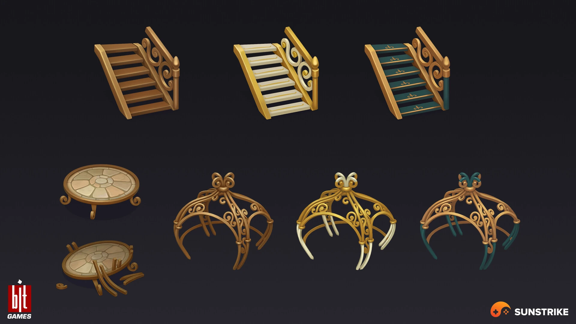 Isometric environment frame from BIT.GAMES: Storyngton Hall