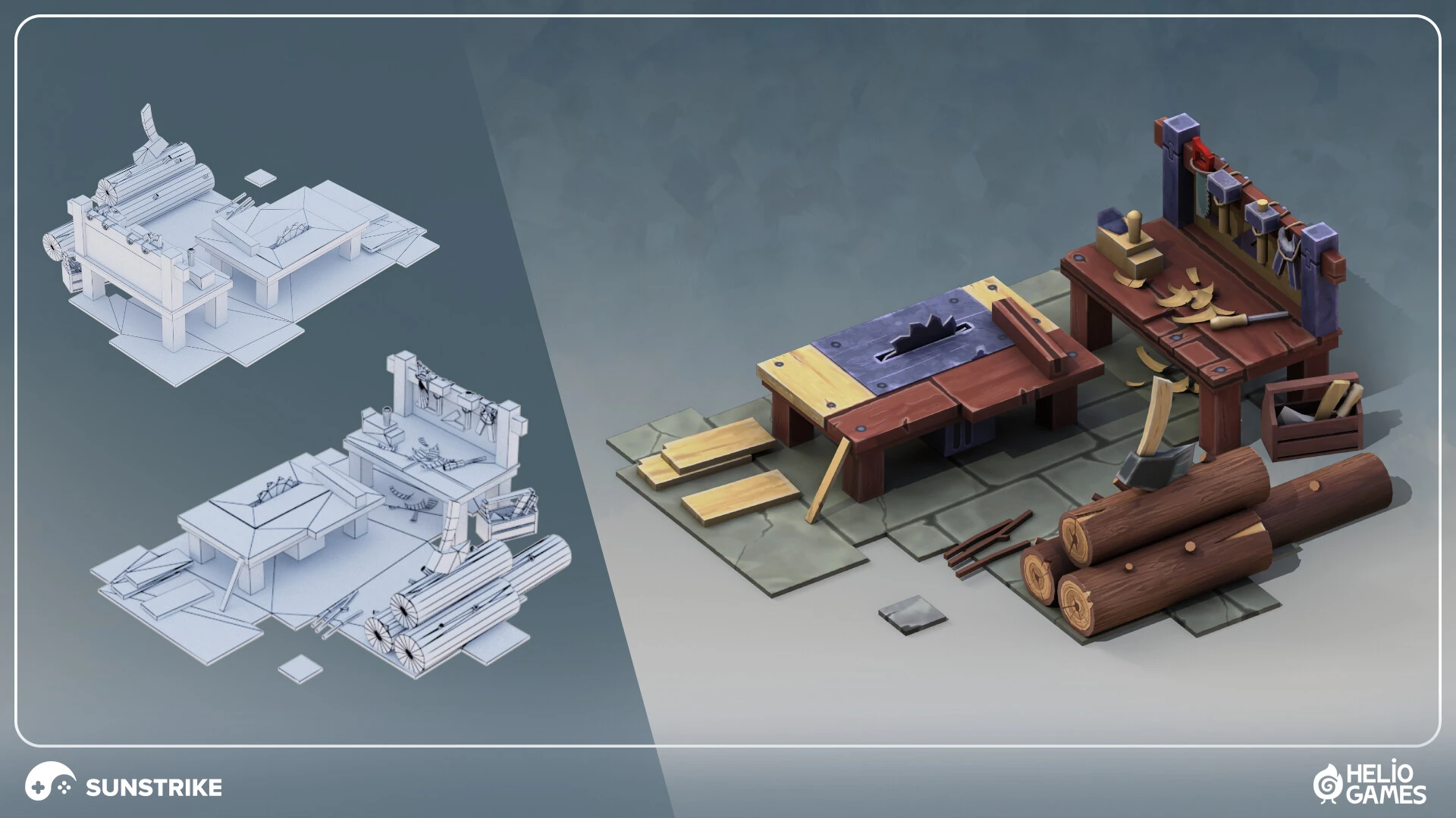 Isometric environment frame from Helio Games: Amikin Survival