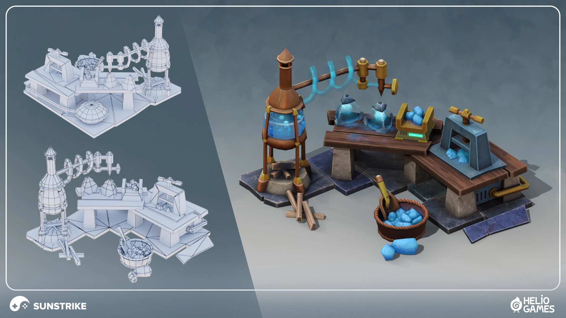 Isometric environment art for Helio Games: Amikin Survival