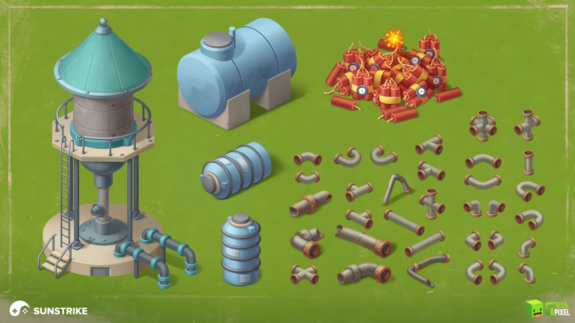 Isometric scene from Greenpixel: Merge Adventure