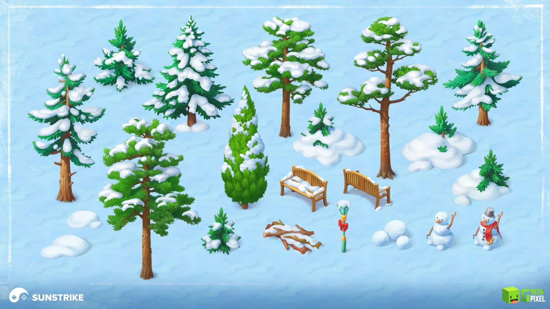 Isometric scene from Greenpixel: Merge Adventure