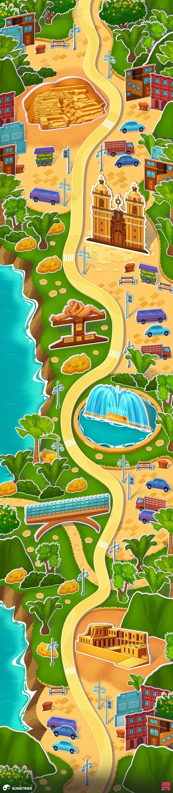 Casual UI artwork for Jam City: Mahjong City