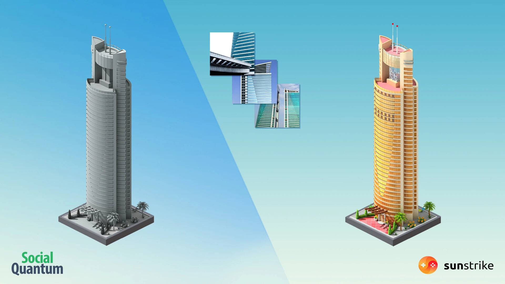 Isometric scene from Social Quantum: Megapolis