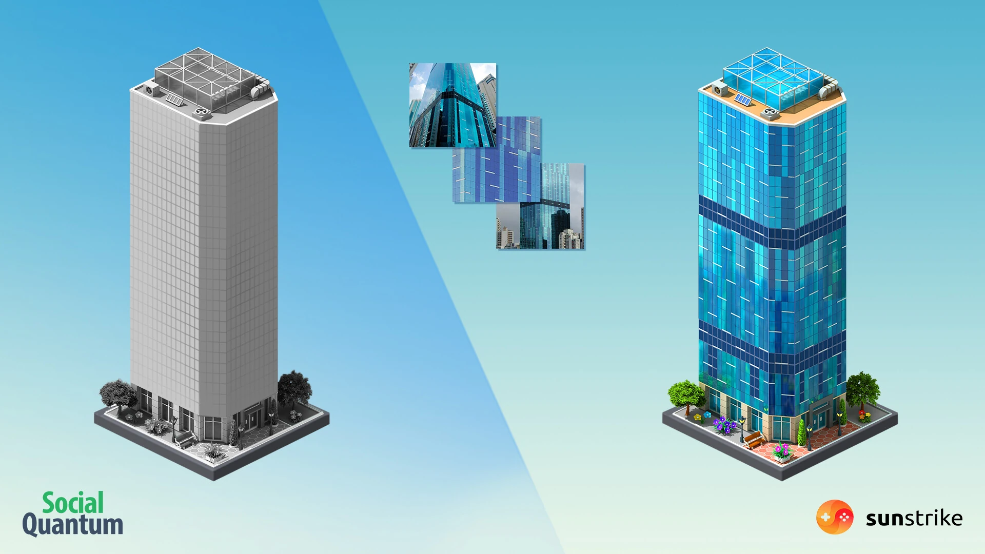 Isometric location design for Social Quantum: Megapolis