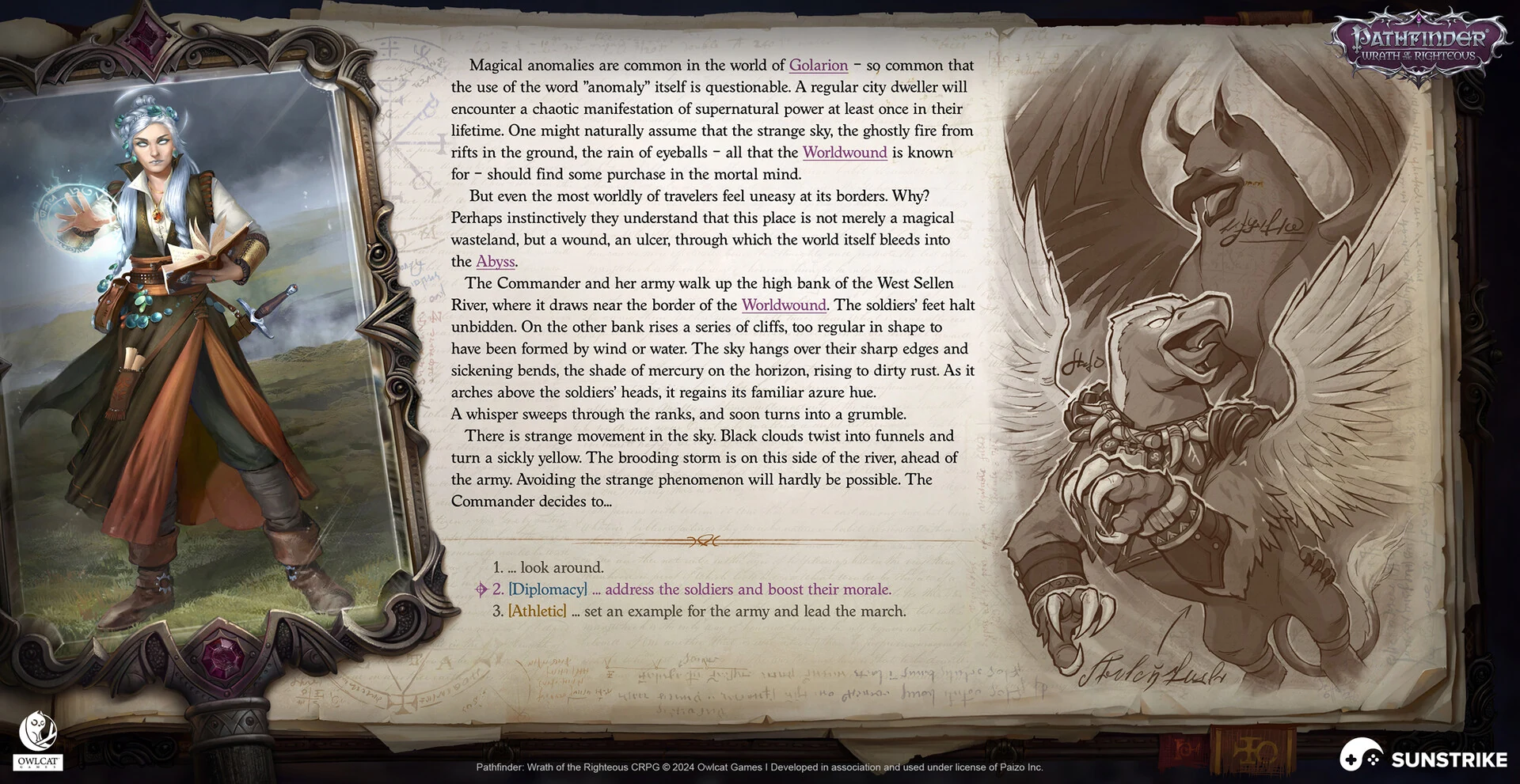 Interface element from Owlcat Games: Pathfinder