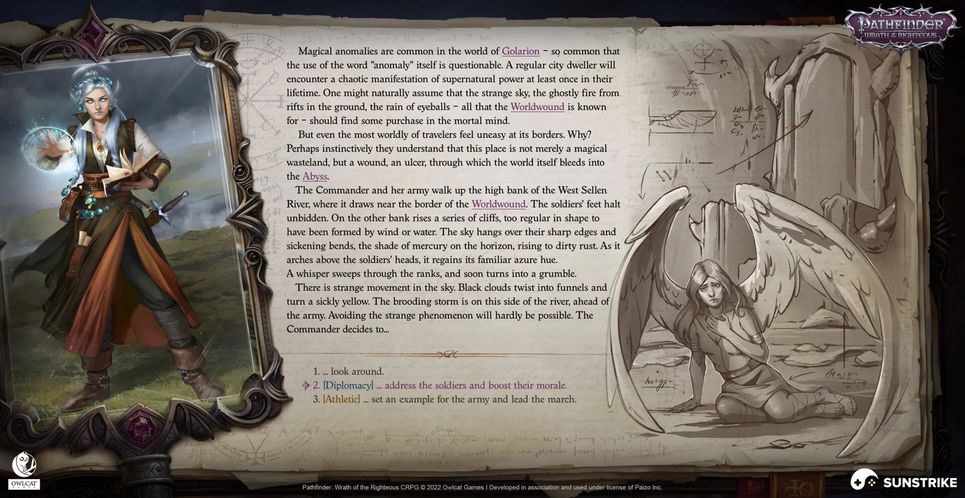 Game UI design for Owlcat Games: Pathfinder