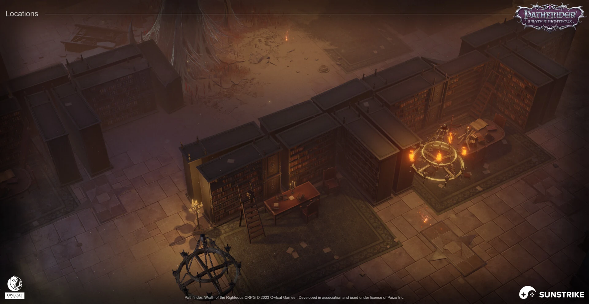 Isometric scene from Owlcat Games: Pathfinder
