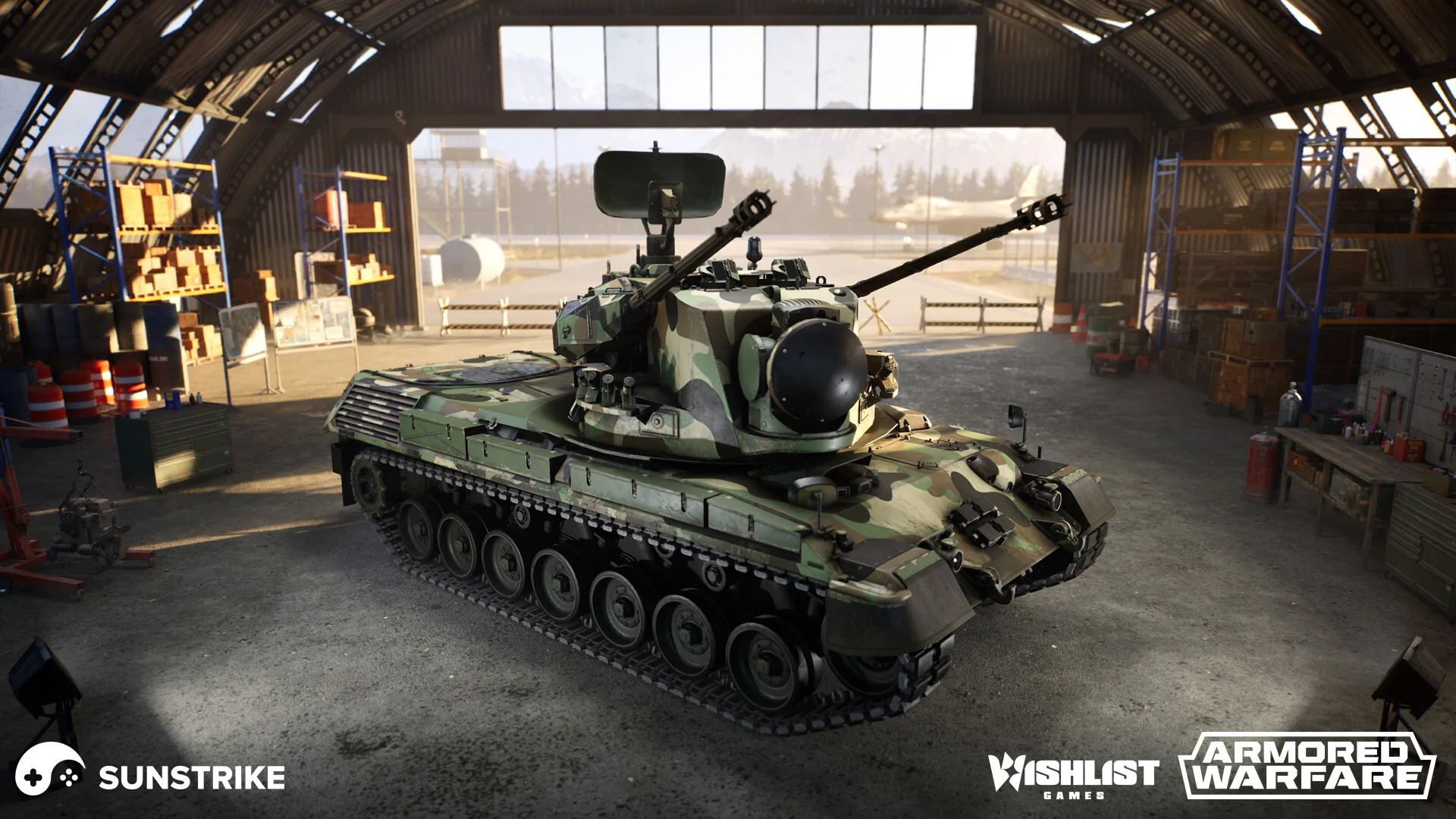 3D game art outsourcing services - military tank vehicle model for Armored Warfare