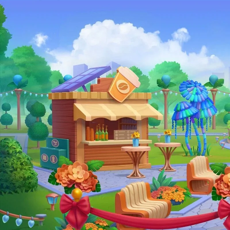 Casual game background art